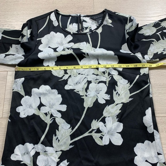 CLUB MONACO Milah Black White Floral Print Top Blouse - Picture 10 of 12